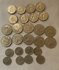 26Pcs. Canadian Coins, 25 Cents, Five Cents & 10cents. Mixed Date ,circulated — photo 1