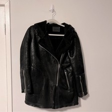 BLANK NYC Vegan Suede and Faux Fur Hooded Jacket