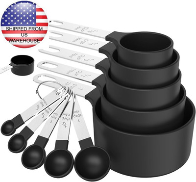 TILUCK Measuring Cups & Spoons Set, Stackable Cups and Spoons FREE SHIPPING
