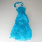 VTG 1981 My First Barbie Fashions Teal Blue Disco Dress Halter #3672 Christie