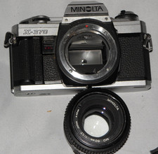 Minolta X-370 35mm SLR Film Camera w/ 50mm f/1.7 Lens