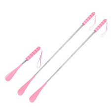 2pcs Shoe Horn 11.8"-28" Long Handle Retractable Telescopic Shoehorn, Pink