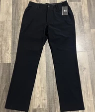 NWT Men's UNDER ARMOUR 32x30 Golf Drive Storm Stretch Black Straight Leg Pants