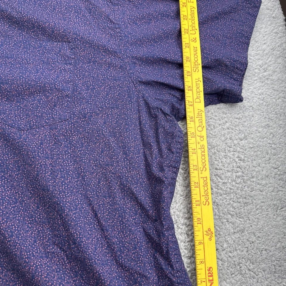 Roundtree & Yorke Mens Shirt 3XB S/S Button Down Geometric Floral Print - Image 4 of 4