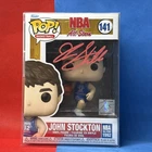 John Stockton Autographed Funko Pop #141 Signed NBA All Stars COA Hologram