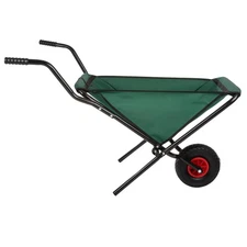 Folding Wheelbarrow Care Collapsible Garden Cart Wheelbarrows 80lb Capacity