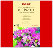 Mungyo Water-Soluble Oil Pastel Set of 24 - Assorted Colors