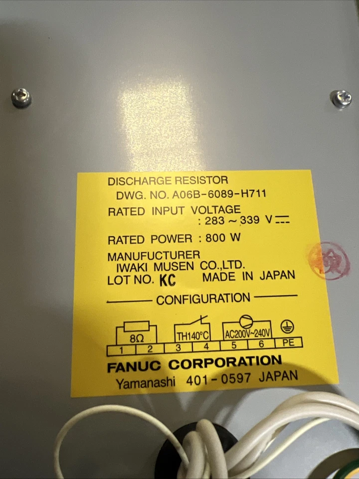 Resistencia de descarga Fanuc A06B-6089-H711.  NUEVO Foto 2 de 4
