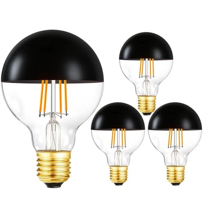 #ad #ad Dimmable Half Black Light E26 Base Pack of 4 Half Black 2700k Warm White $49.30