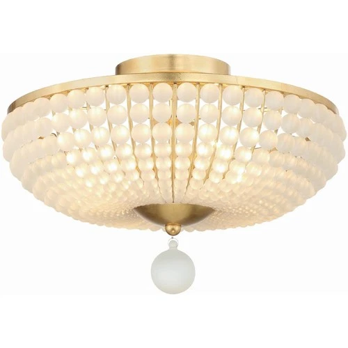 Crystorama BLA-10665-GA Bella Semi-Flush Mount Antique Gold - Picture 2 of 8