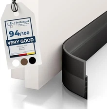 Door Draft Stopper Bottom of Door Weather Stripping Seal Black