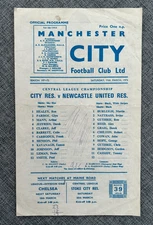 MANCHESTER CITY RESERVES V NEWCASTLE UNITED RESERVES 1972