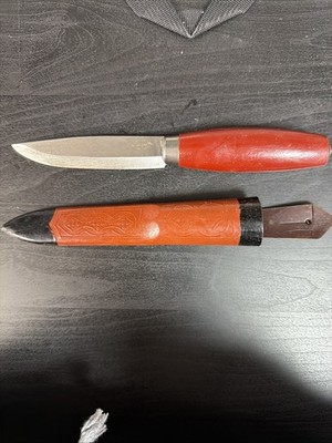 Vintage Erik Frost Mora Sweden Blade Knife With Sheath