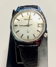 M7 (1967) Bulova Accutron Caliber 2181. Running & Keeping Time, Silver Dial