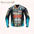 Valentino Rossi Petronas Yamaha leather Racing Jacket Moto GP CE With Gloves.