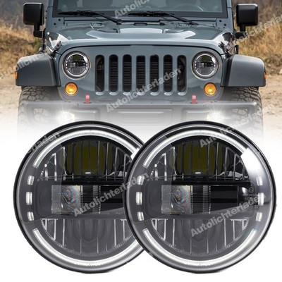 7 Zoll LED Scheinwerfer E-geprüft Für Jeep Wrangler LJ TJ JK Land Rover Defender
