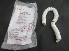 H4DU-58 White Modular Telephone Handset Spring Cord Short Western Electric NOS