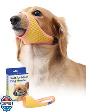 TinyRex Dog Muzzle, Breathable Mesh Muzzle for Small Medium Sized Dogs, Soft