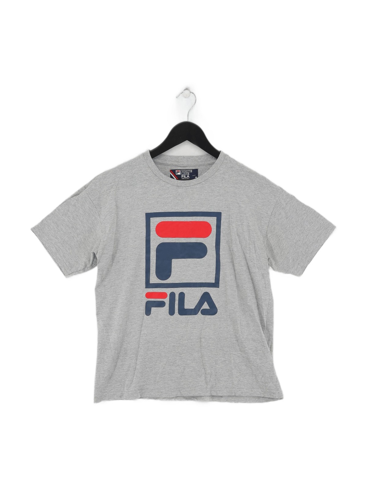 T shirt uomo Fila M grigia grafica 100% cotone basic