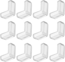 12 Packs PVC Transparent L Type Corner Protectors, Furniture Bumper Cushion Tabl