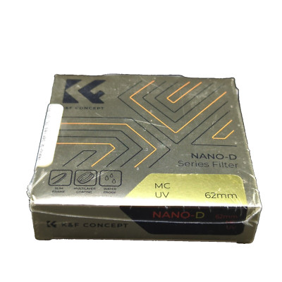 K&F Concept KF01.1776 Nano-D Series MC UV Protection Lens Filter 62mm NEW NIB