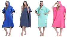 Badeponcho Strandtuch Mikrofaser schnelltrockend Unisex Bademantel Poncho Kapuze
