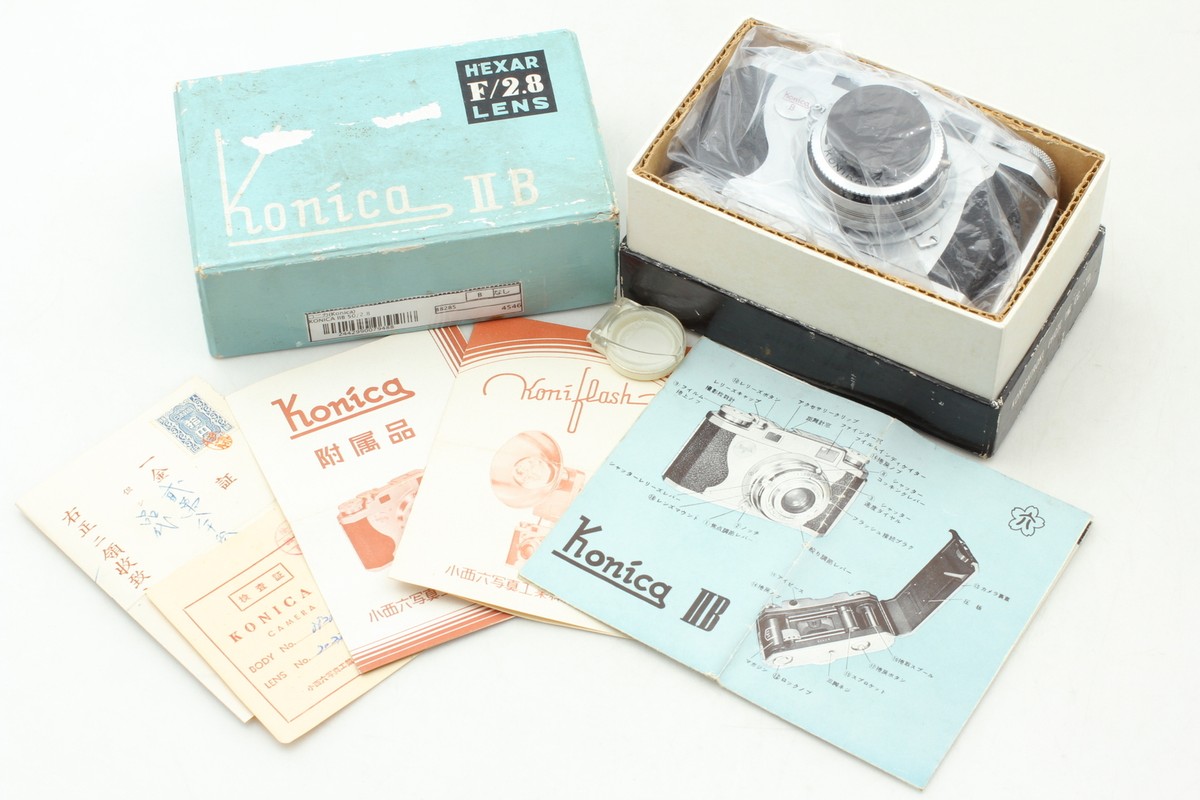 MINT in Box] Konica IIB II B Rangefinder Film Camera Hexar