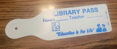 Vintage Library Pass School 1972 Education is for Life | eBay