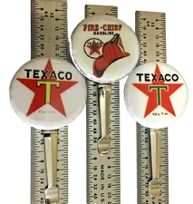 3  TEXACO GASOLINE  UPSCALED VINTAGE STYLE ADVERTISING POCKET SCALE RULERS