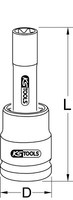"Ks Tools 1\" Kraft-Stecknuss E-Torx, Lang, E24 (450.0484)"