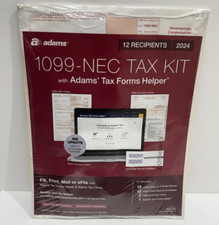 2024 1099 NEC Form Kit: 12 Recipients, Self-Seal Envelopes  Tax Helper Access