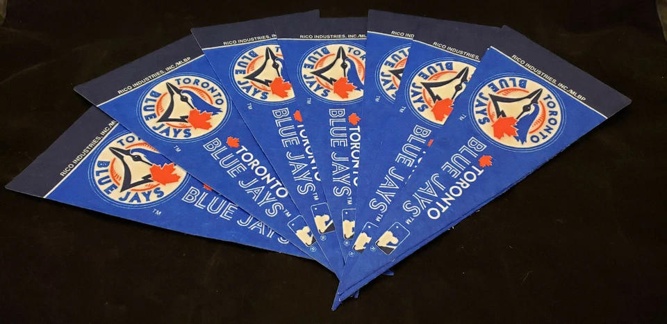 TORONTO BLUE JAYS MINI PENNANT SET 8 PENNANTS PIECES NEW IN PACKAGE - Image 4 of 4