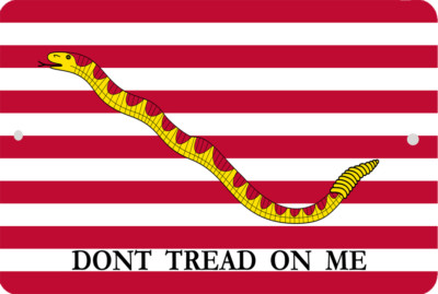 DON'T TREAD ON ME flag Sign 8 x 12 Patriotic Emblem NAVY JACK Version