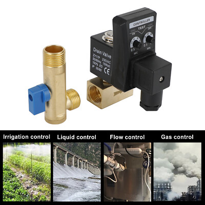 AC 220V 1/2'' Automatic Electronic Timed Air Compressor Auto Drain Valve B9