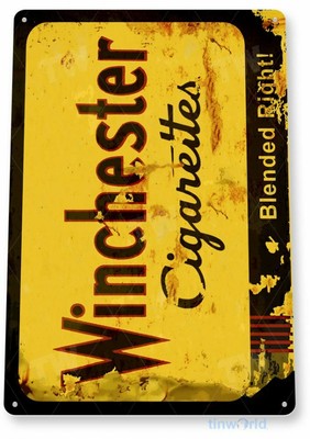 winchester pipe tobacco WINCHESTER 11X8 TIN SIGN TOBACCO SNUFF CIGARETTE PIPE TOBACCIANA SMOKE