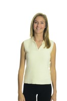 Sag Harbor Sport Petite Pearl Ribbed Sleeveless Collared Knit Polo Top on sale Sag Harbor Sport Petite Pearl Ribbed Sleeveless Collared Knit Polo Top on sale