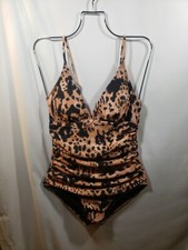 RXRXCOCO Leopard Swimsuits Tummy Control Bathing Suit S NWT Padded Adjustable