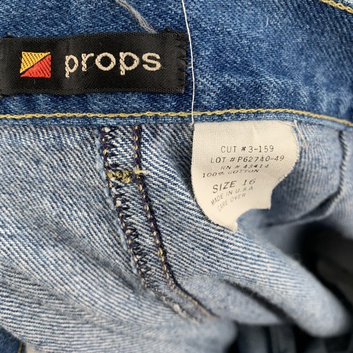Pantalones de mezclilla de colección Props azules mamá cintura alta plisados cónicos EE. UU. para mujer talla 12 32x30 - Imagen 3 de 4