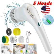 Electric Spin Scrubber Cordless Cleaning Brush Rotating Bathroom Kitchen Cleaner