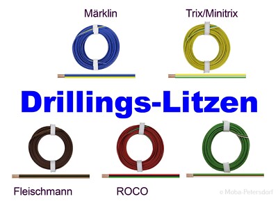 [73,9 - 79ct/m] Drillingslitze 0,14 mm²  5m Ringe   AUSWAHL  *NEU*