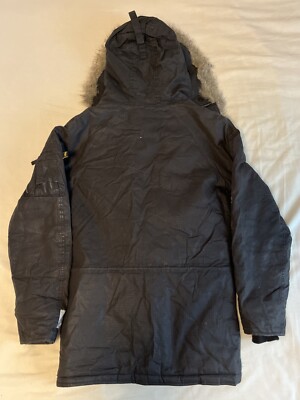 Alpha Industries Mens Small Black Type N-3B Cold Weather Parka | eBay