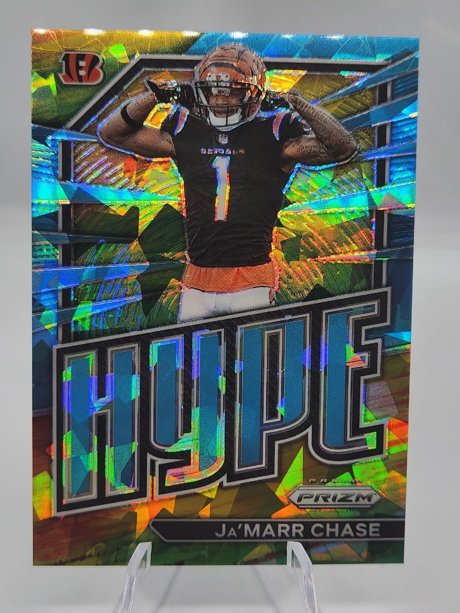2022 Panini Prizm Football Jamarr Chase Hype Cracked Ice 87 2022 Panini Prizm Football Jamarr Chase Hype Cracked Ice 87