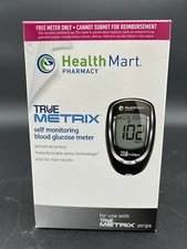 NEW SEALED Blood Glucose Meter Health Mart Pharmacy True Metrix Self-Monitoring