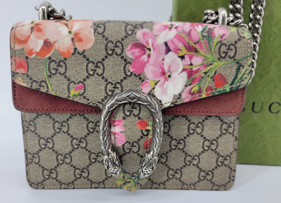 GUCCI Dionysus GG Blooms Shoulder Mini 421970 Pink - Ships Free w
