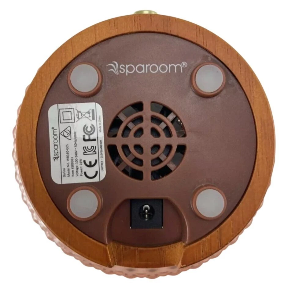 Aceites esenciales ultrasónicos aromaterapia vidrio texturizado difusor de dalia SpaRoom Foto 3 de 4