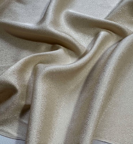 Ivory Crackle - 100% Silk Jacquard Fabric - Picture 3 of 7