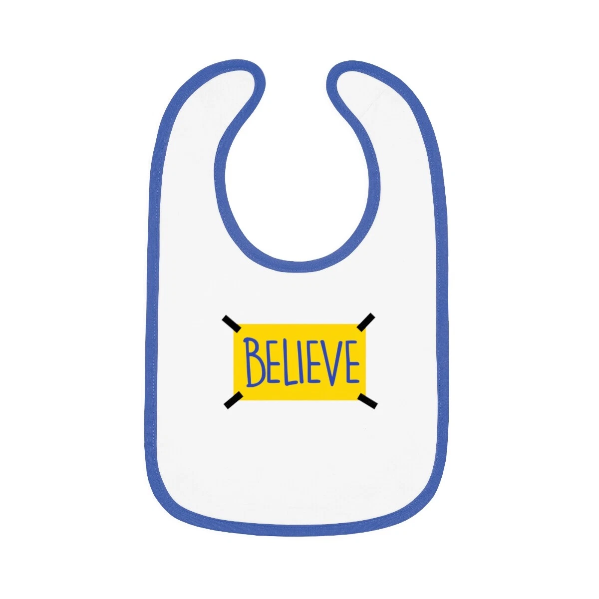 BELIEVE - Baby Contrast Trim Jersey Bib