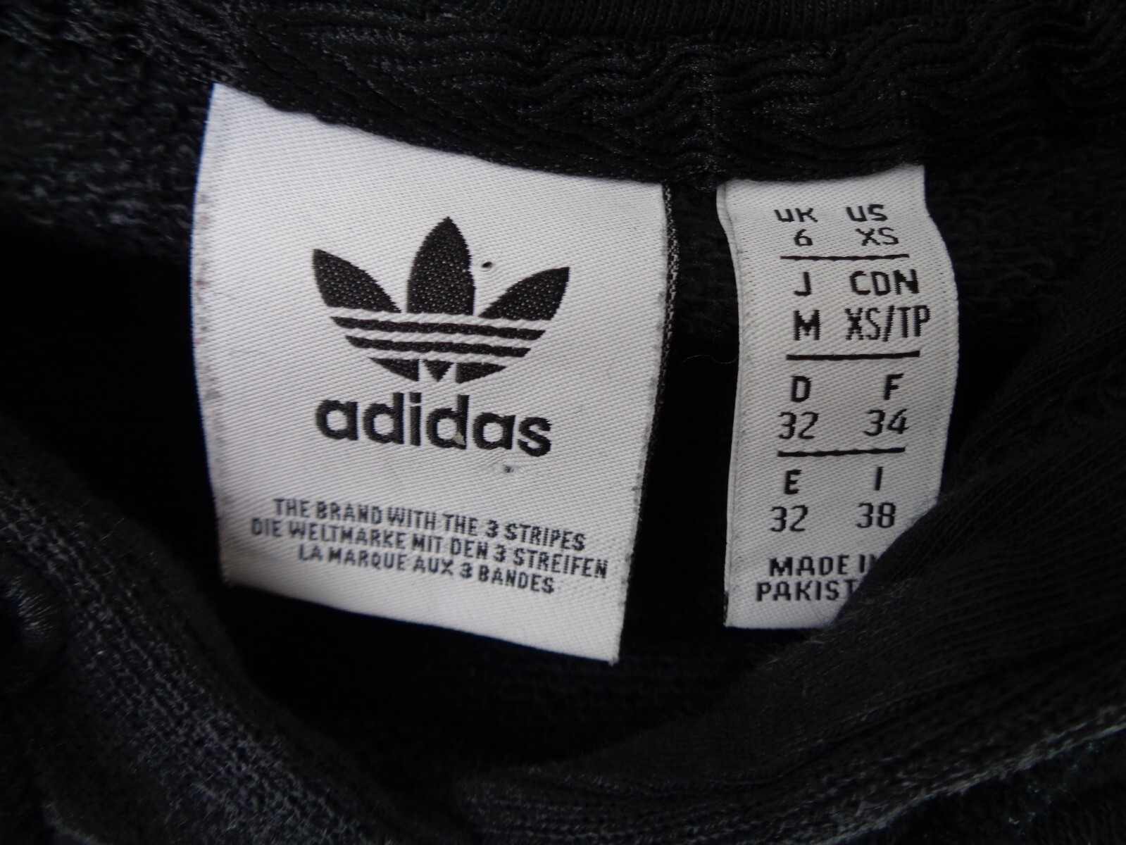 Adidas Hoodie Women’s XS UK 6 Black Cotton Pullover Trefoil Logo Sweatshirt thumbnail 3