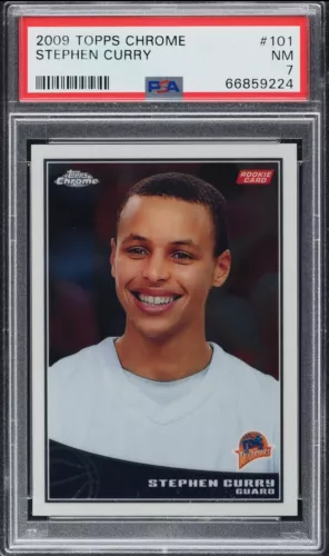 2009 Topps Chrome Stephen Curry ROOKIE RC 333/999 PSA 7