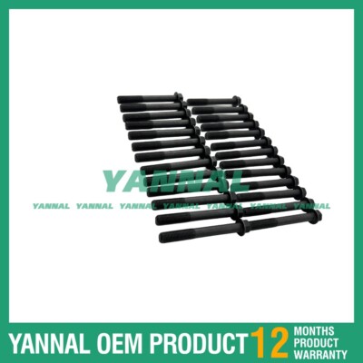 26X New QSB6.7 Cylinder Head Bolt Set For Cummins R 200 W 7 A